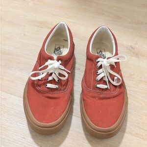 Vans Burgundy Canvas Sneakers with White Accents